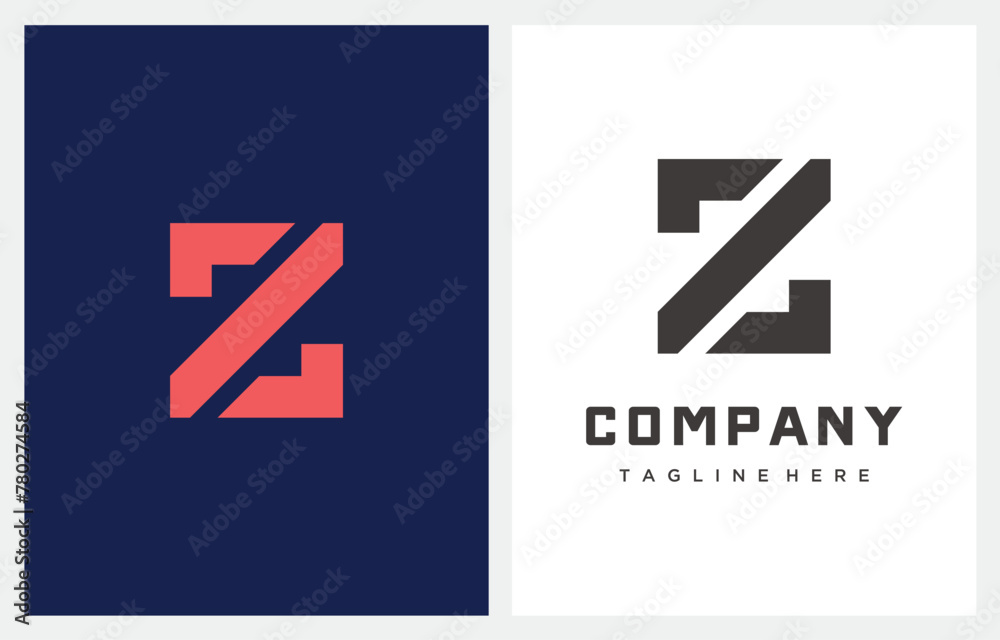 Fototapeta premium Z Letter Red Logo design icon vector concept
