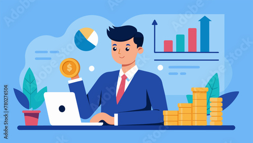 A manager reviewing financial reports and making strategic decisions to hedge against inflation and stay ahead of competitors.