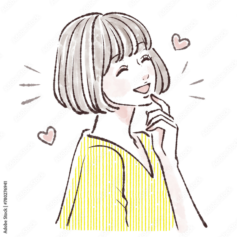 女性・女の子のイラスト素材 女性・女の子のイラスト素材