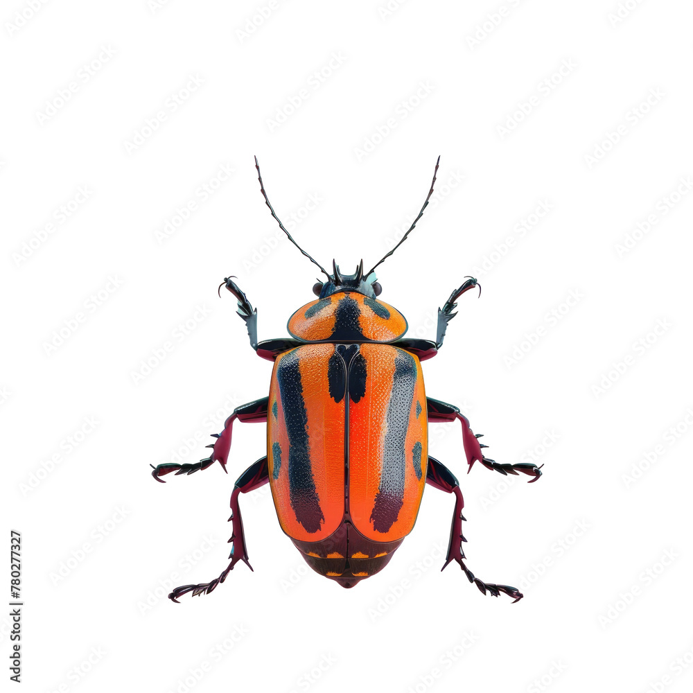 A bug with a close-up view on a transparent backdrop A bug with a close-up view on a transparent backdrop