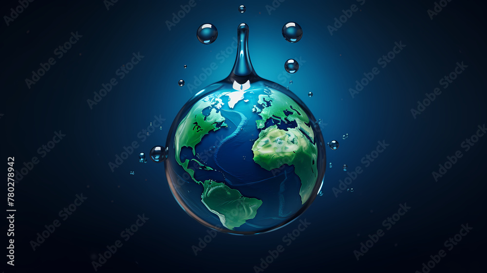 Fototapeta premium Ecology, water conservation, world water day