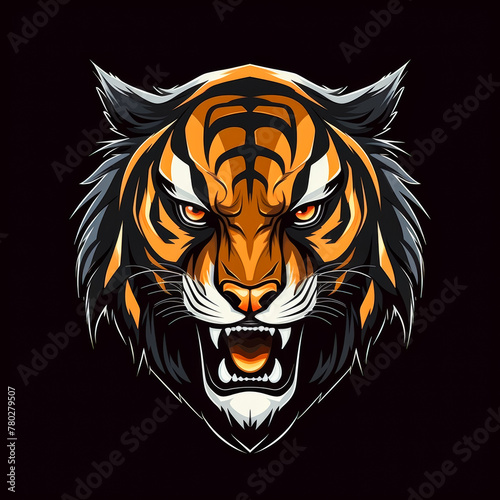 Logo illustration  vector  simple  Tiger --no text --chaos 30 --style raw --stylize 250 Job ID  20a51528-0241-40a2-9936-ed53a042f66f