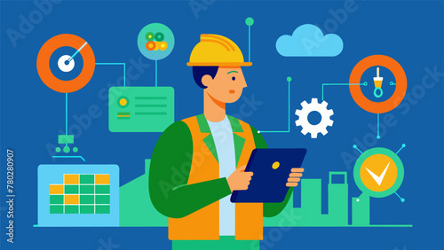An engineer is conducting an energy audit using sensor data and ytics from the IIoT platform to identify potential areas for optimization. The