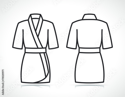 kimono or robe line icon