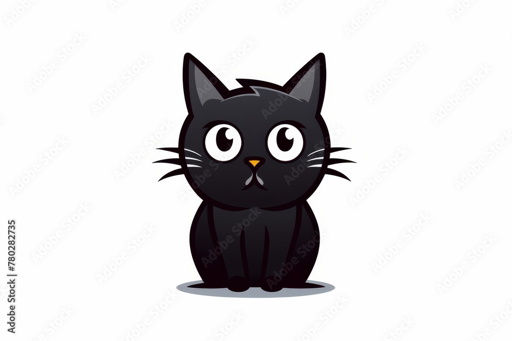 Mysterious black cat outlined sticker, adding a touch of superstition to your Halloween collection on solid white background
Mysterious black cat outlined sticker, adding a touch of superstition to your Halloween collection on solid white background