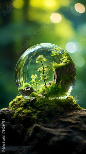 3D illustration renewable energy concept earth day or environmental protection