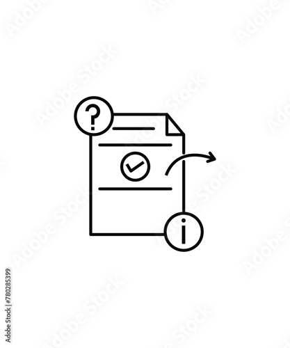 right information icon, vector best line icon.