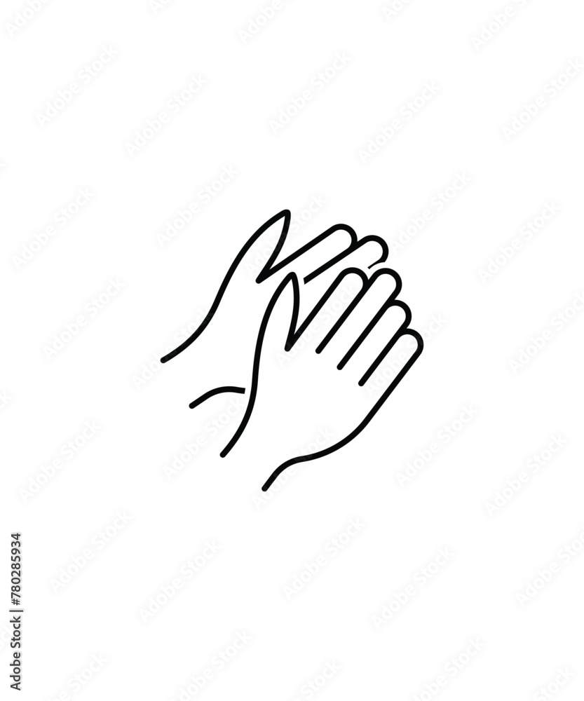 two hands icon, vector best line icon. two hands icon, vector best line icon.
