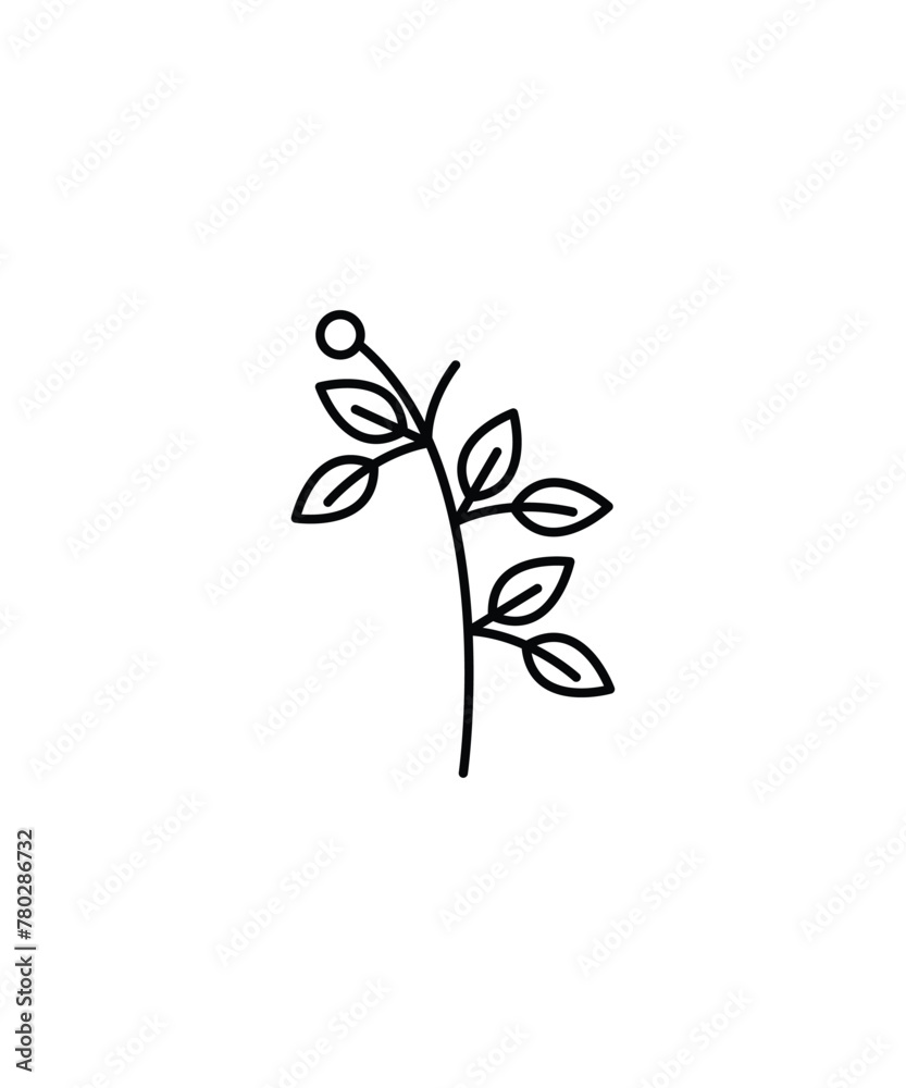 leaf icon, vector best line icon. leaf icon, vector best line icon.