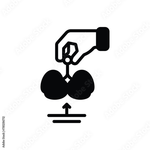 Black solid icon for picked