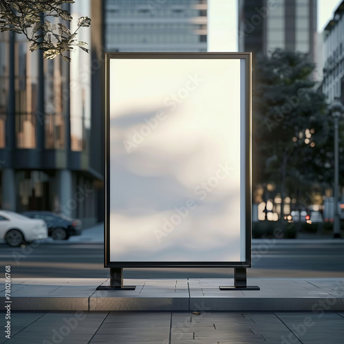 blank billboard in the city