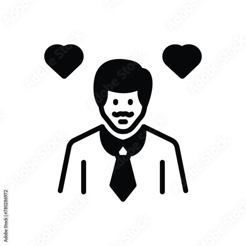 Black solid icon for daddy