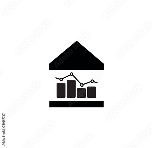 bank icon on white background 