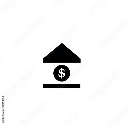 bank icon on white background 