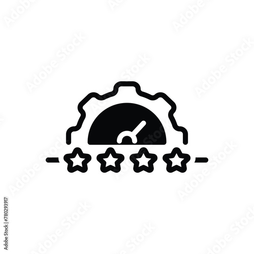 Black solid icon for performance