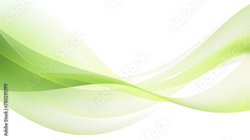 Basic green and white curve waves arrangement on white backdrop for wallpaper, abstract energetic green wavy background