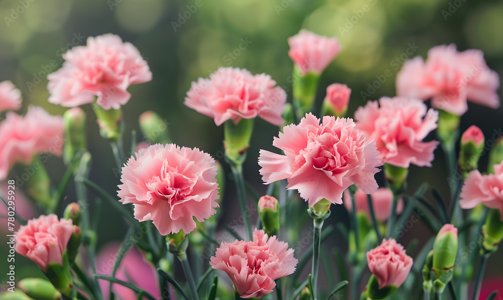 Pink carnation flowers, Generative AI Pink carnation flowers, Generative AI