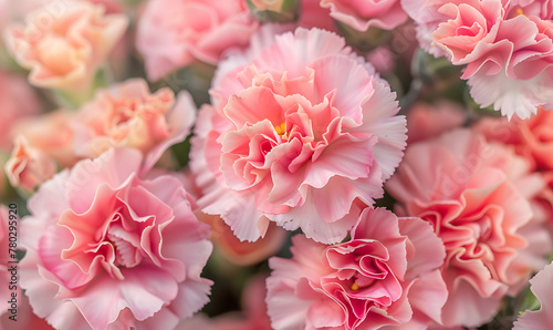 Pink carnation flowers  Generative AI 