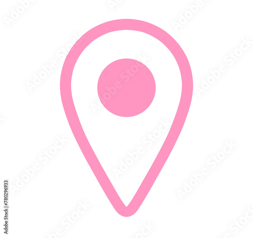 シンプルなピンク色のマップアイコン
