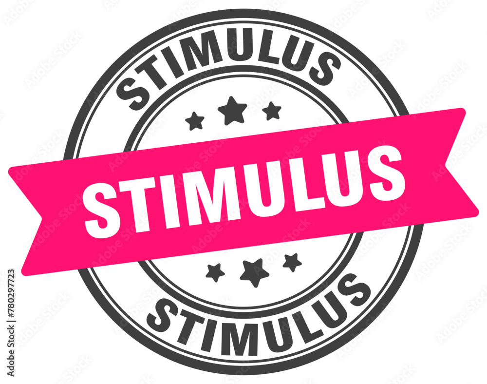 stimulus stamp. stimulus label on transparent background. round sign