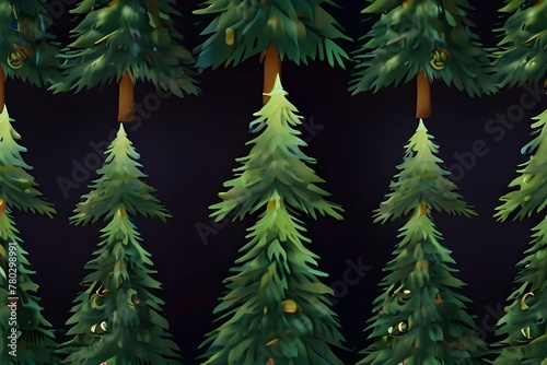 Christmas tree background Generative AI