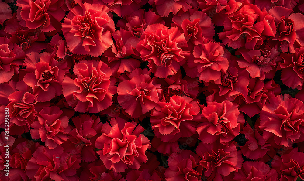 red carnation flowers, Generative AI red carnation flowers, Generative AI