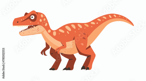 Cartoon Cute tyrannosaurus cartoon flat vector 