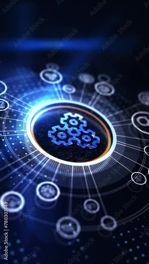 Programmatic Advertising concept.Business, Technology, Internet and network concept. Vertical video for phone format. Programmatic Advertising concept.Business, Technology, Internet and network concept. Vertical video for phone format.
