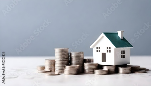 A small house is elevated on a stack of money, symbolizing wealth and investment opportunities