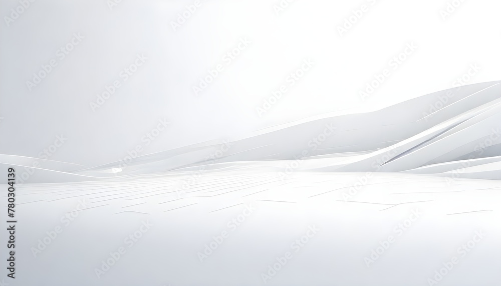 A white background featuring a wavy design, creating a dynamic and modern aesthetic. - obrazy, fototapety, plakaty 