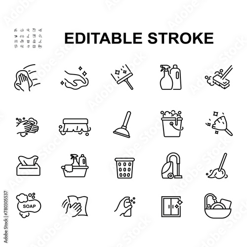 Set of hygiene related icons.