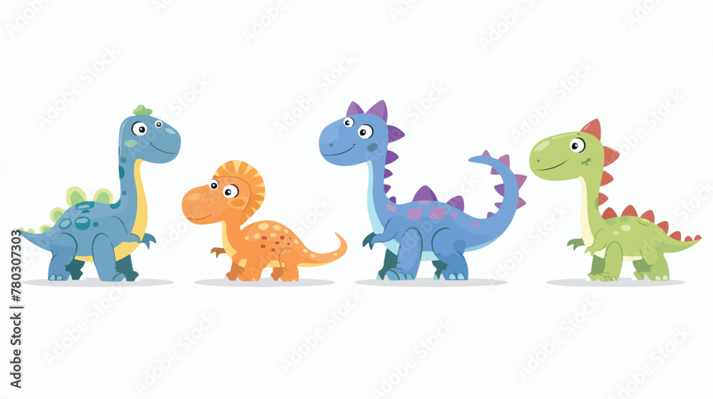 Vector illustration of Cartoon Dinosaur Character