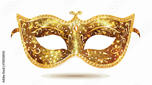vector new orleans mardi gras golden carnival mask  © Nobel