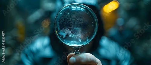 Close-Up: Unveiling Secrets with a Magnifying Glass. Concept Macro Photography, Detective Theme, Mystery Revealed, Close-Up Details