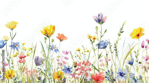 Watercolor Wildflower Meadows watercolor flowers wild