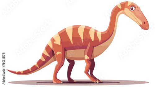 Cartoon parasaurolophus isolated on white background f