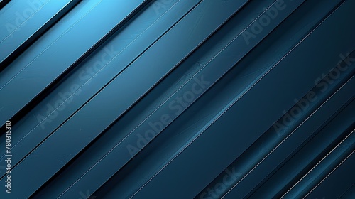 Design an animated render featuring sleek metallic blue diagonal lines moving in a forward and backward motion, presenting a modern and dynamic visual experience photo