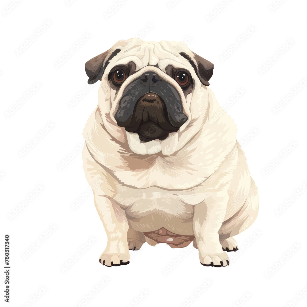 A pug staring at the camera A pug staring at the camera