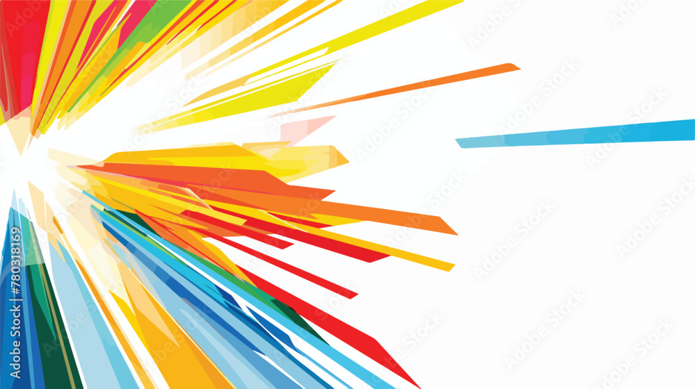 Colorful ray abstract background flat vector isolated