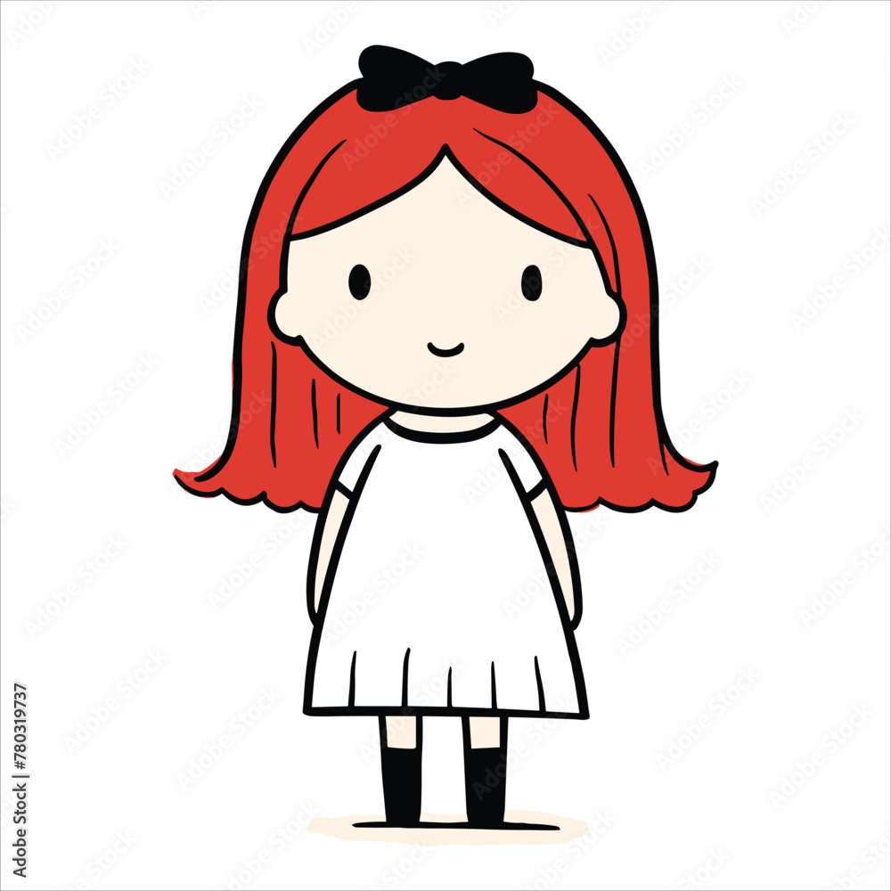 Fototapeta premium Cute Girl cartoon character