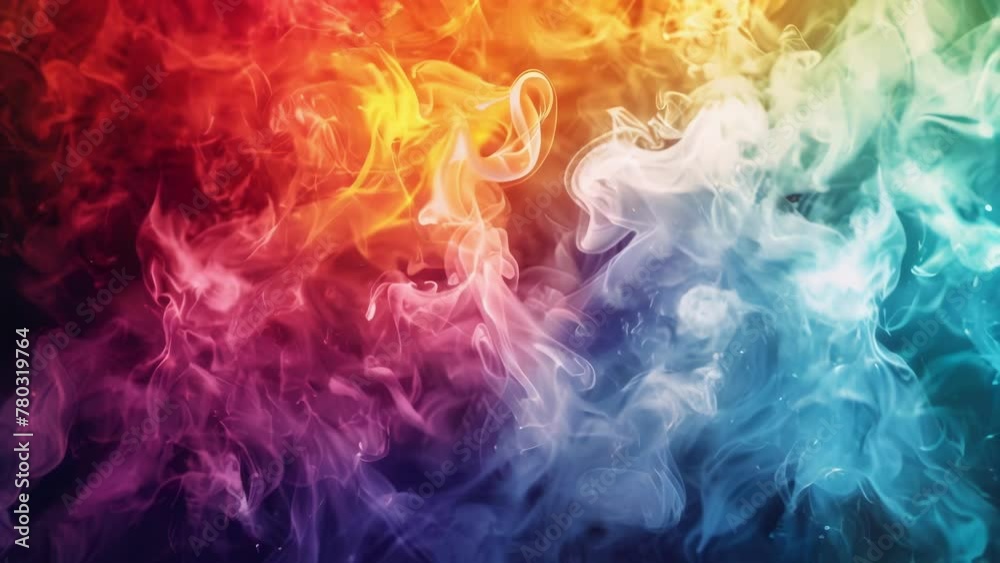 Bold and beautiful the colorful smokes create a swirling canvas of rainbow shades. Bold and beautiful the colorful smokes create a swirling canvas of rainbow shades.