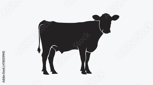 Cow icon silhouette shape eps flat vector isolated