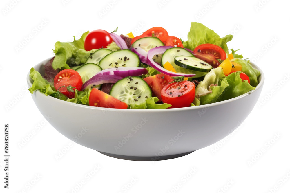 Abundant White Bowl of Various Vegetables. On a White or Clear Surface PNG Transparent Background. Abundant White Bowl of Various Vegetables. On a White or Clear Surface PNG Transparent Background.