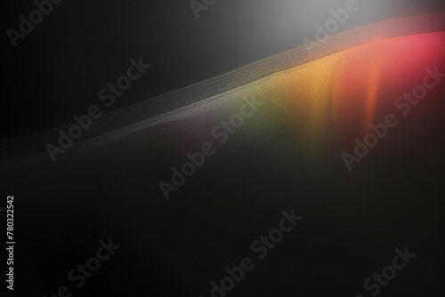 Аbstract background with light. A simple black background with a rainbow highlight in the top right corner. Abstract background. Wallpaper.