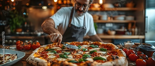 Friends enjoying pizza at a city restaurant socializing during a casual dinner. Concept Friendship, Casual Dining, City Life, Socializing, Food and Drink