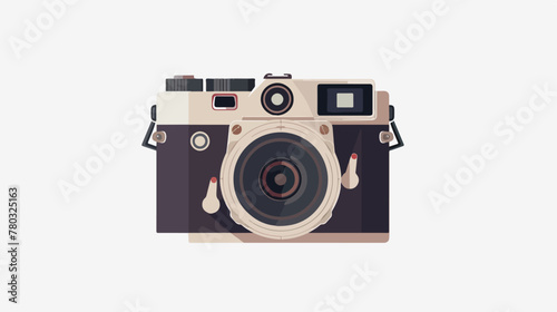 Camera icon flat vector isolated on white background -