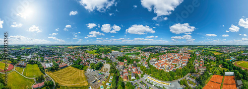 Blick auf Schrobenhausen in Oberbayern an einem sonnigen Sommertag photo