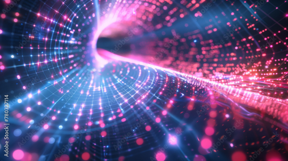 Fototapeta premium Motion graphics of Quantum error correction techniques