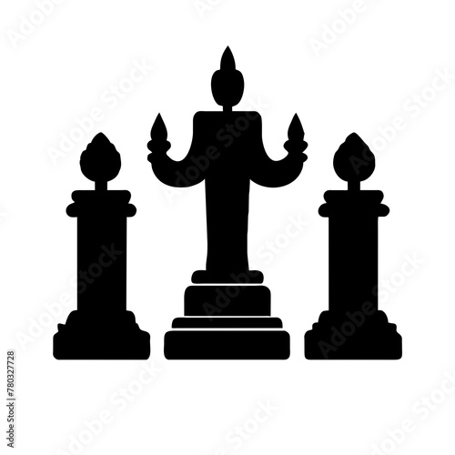 silhouette of buddha