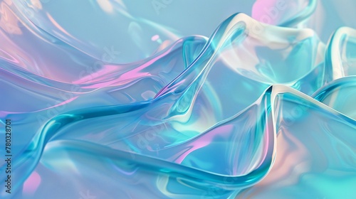 Polished Tranquility: Minimalistic 3D background with glossy waves exuding calmness.